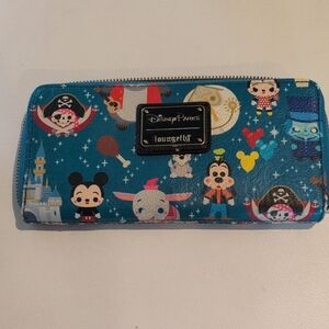 Loungefly Disney Parks Teal Character  REHAB Wallet